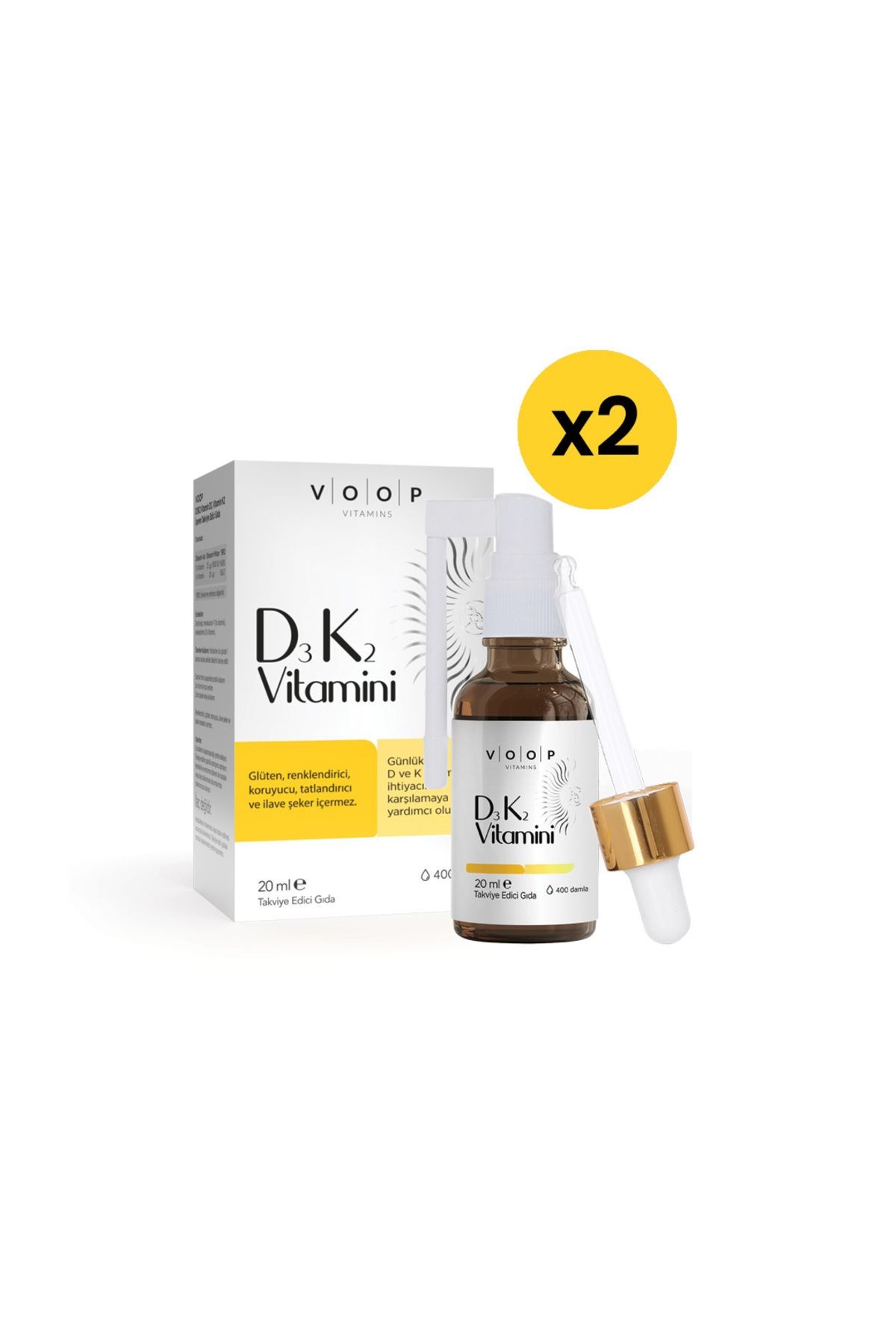 Vitamin D3 K2 Takviye Edici Sprey-damla | 20 ml