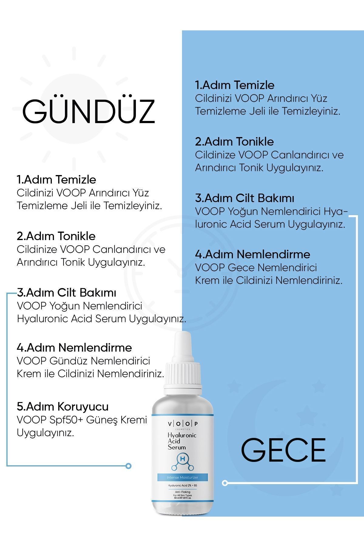 Hyaluronik Asit Serum | Derinlemesine Yoğun Yüz Nemlendirici - 30 ml