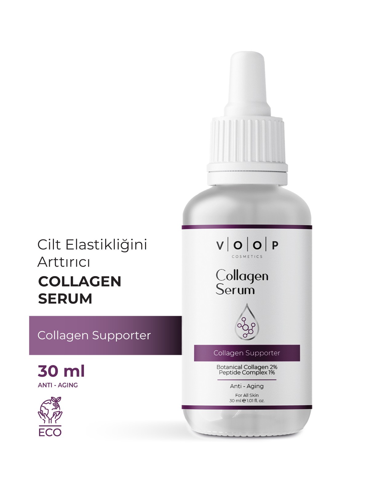 Yaşlanma Karşıtı & Cilt Elastiği Destekleyici Collagen Serum | Canlı Cilt Görünümü - 30 ml