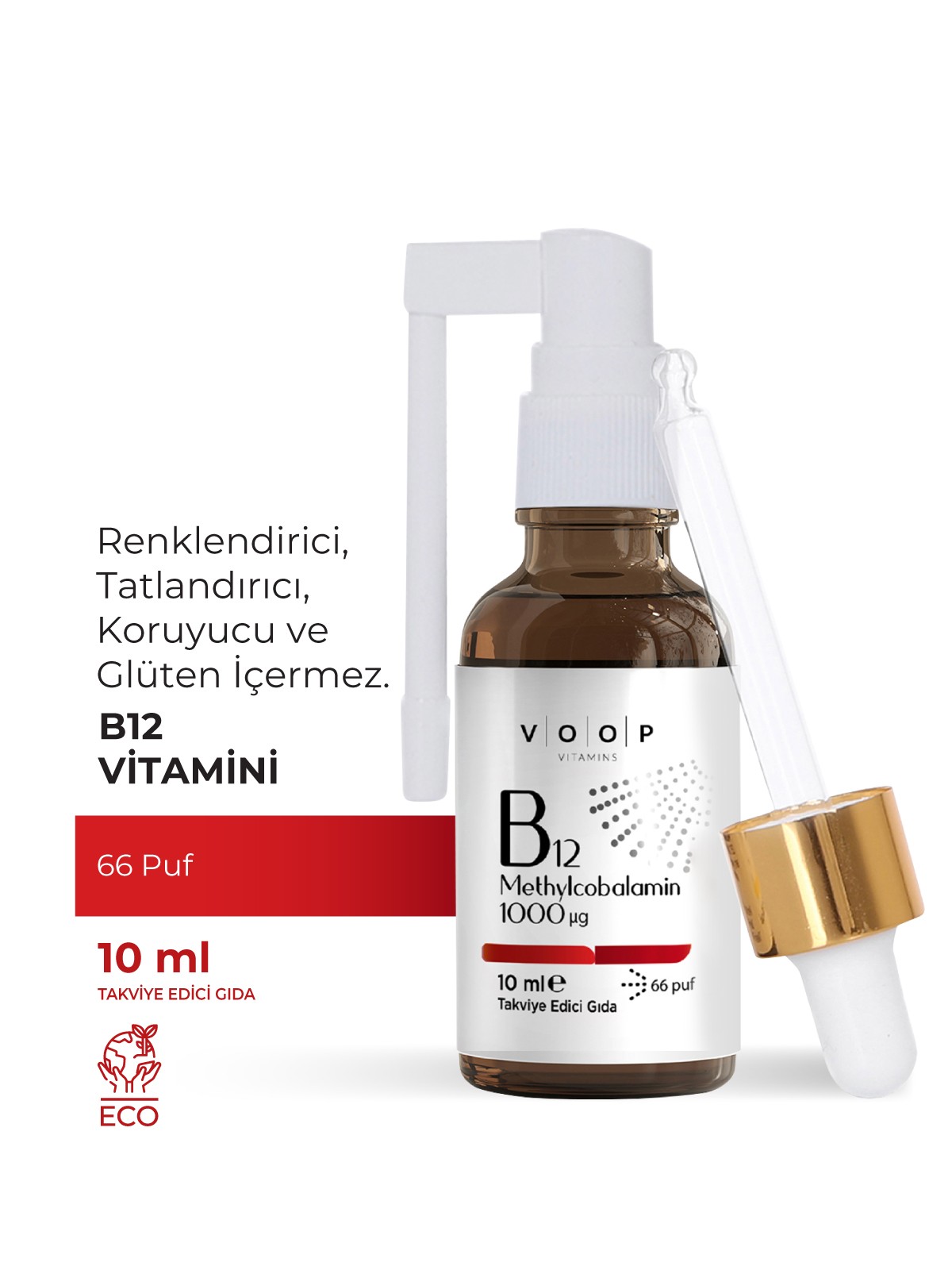 Vitamin B12 Methylcobalamin Sprey - Damla 1000 mg | Sinir Sistemi Destekleyici  - 10 ml