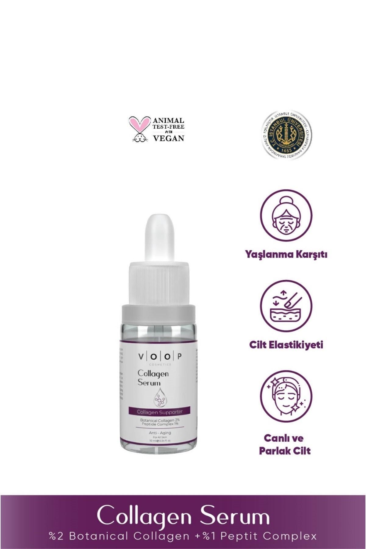 Yaşlanma Karşıtı & Cilt Elastiği Destekleyici Collagen Serum | Canlı Cilt Görünümü - 10 ml