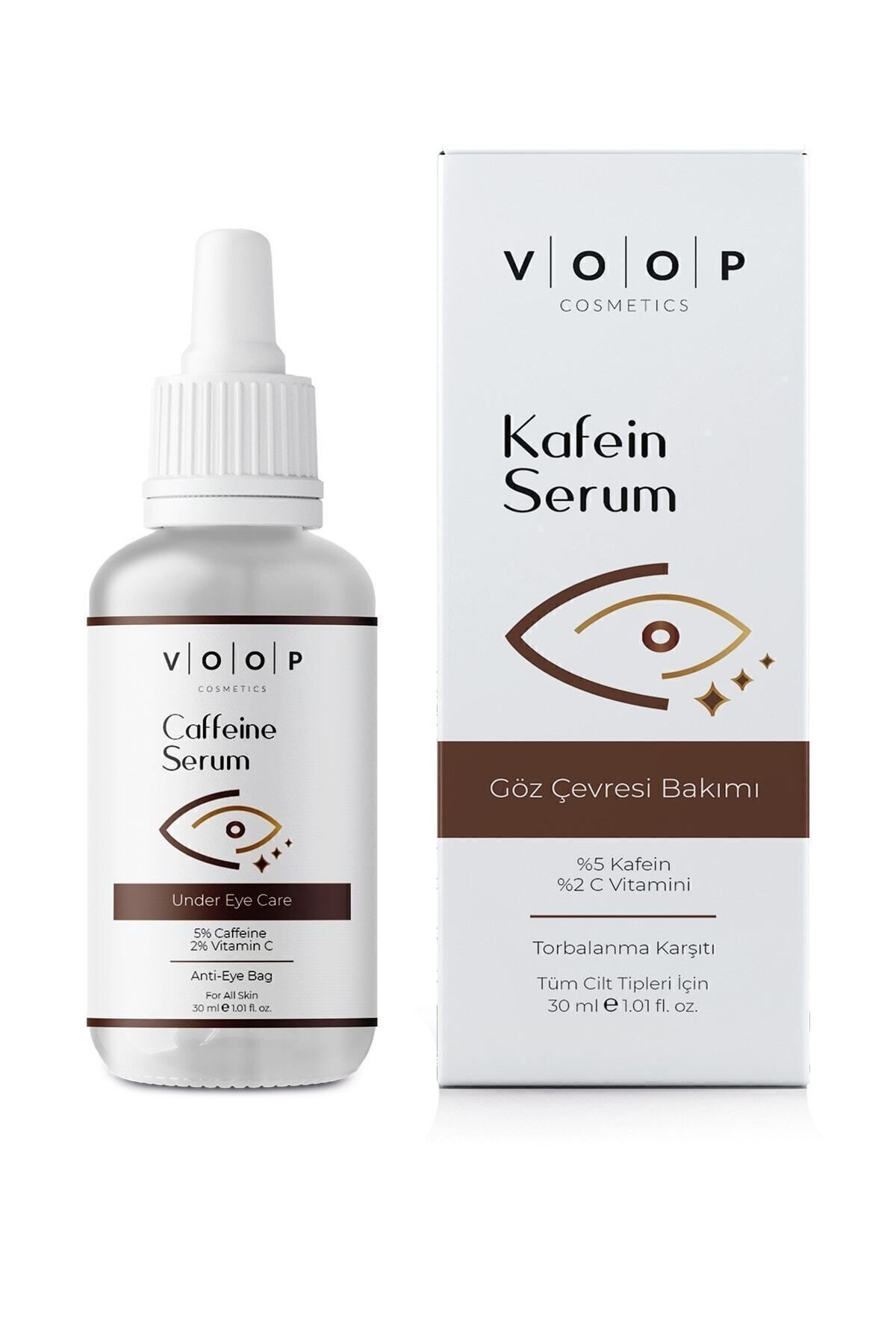 Göz Çevresi Bakımı Kafein Serum Göz Altı Morlukları Torbalanma Karşıtı 30 ml 5%caffeine 2%vitamin C