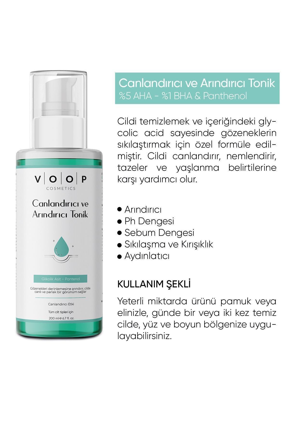 Gözenek Arındırıcı & Parlatıcı Tonik | Cildi Canlandırır ve Arındırır - 200 ml