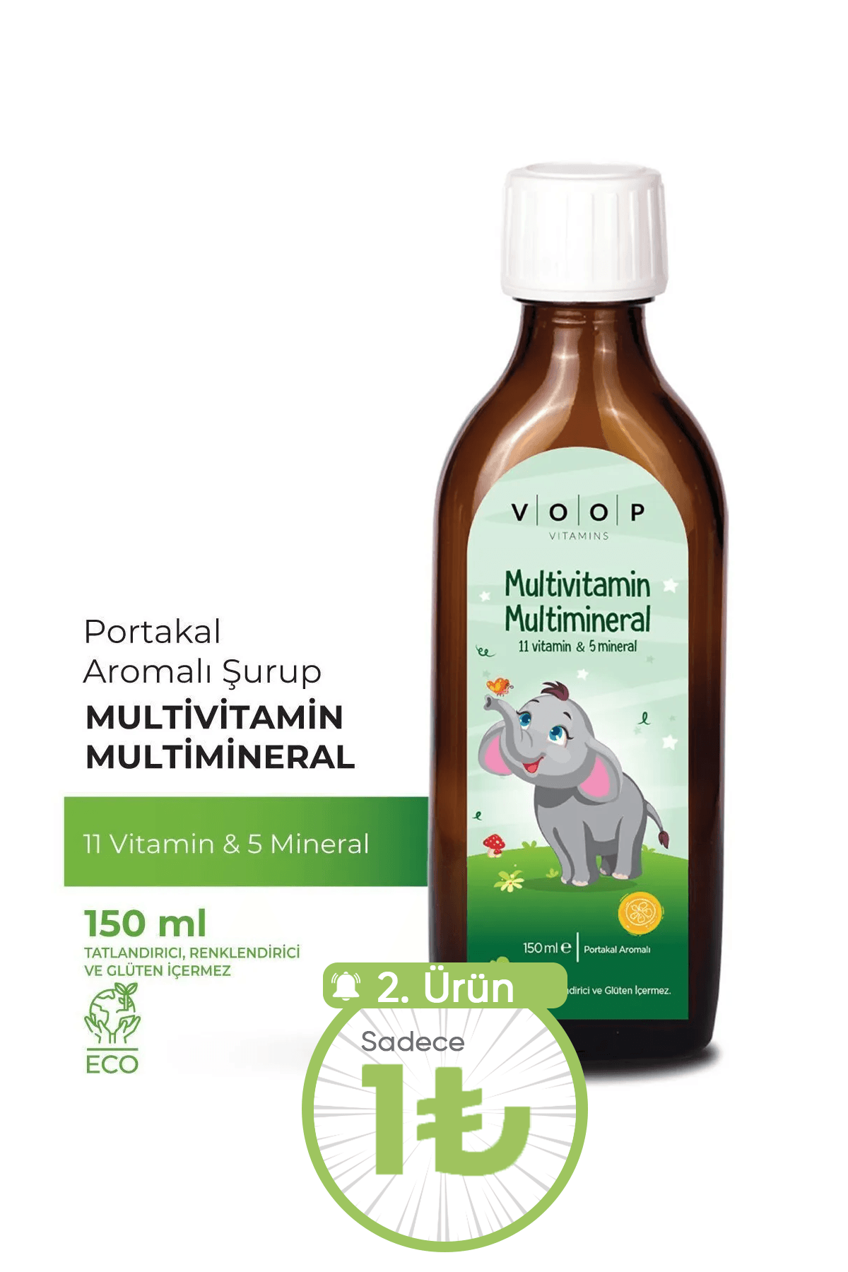 Multivitamin Multimineral Portakal Aromalı Şurup | Çocuklar İçin Vitamin & Mineral Takviyesi - 150 ml