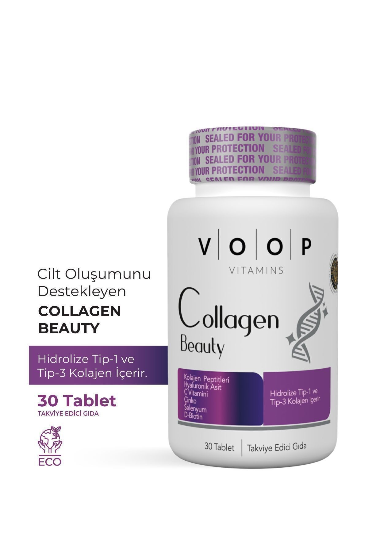 Collagen Beauty Tip 1 ve Tip 3 | Saç, Cilt ve Tırnak Desteği - 30 Tablet