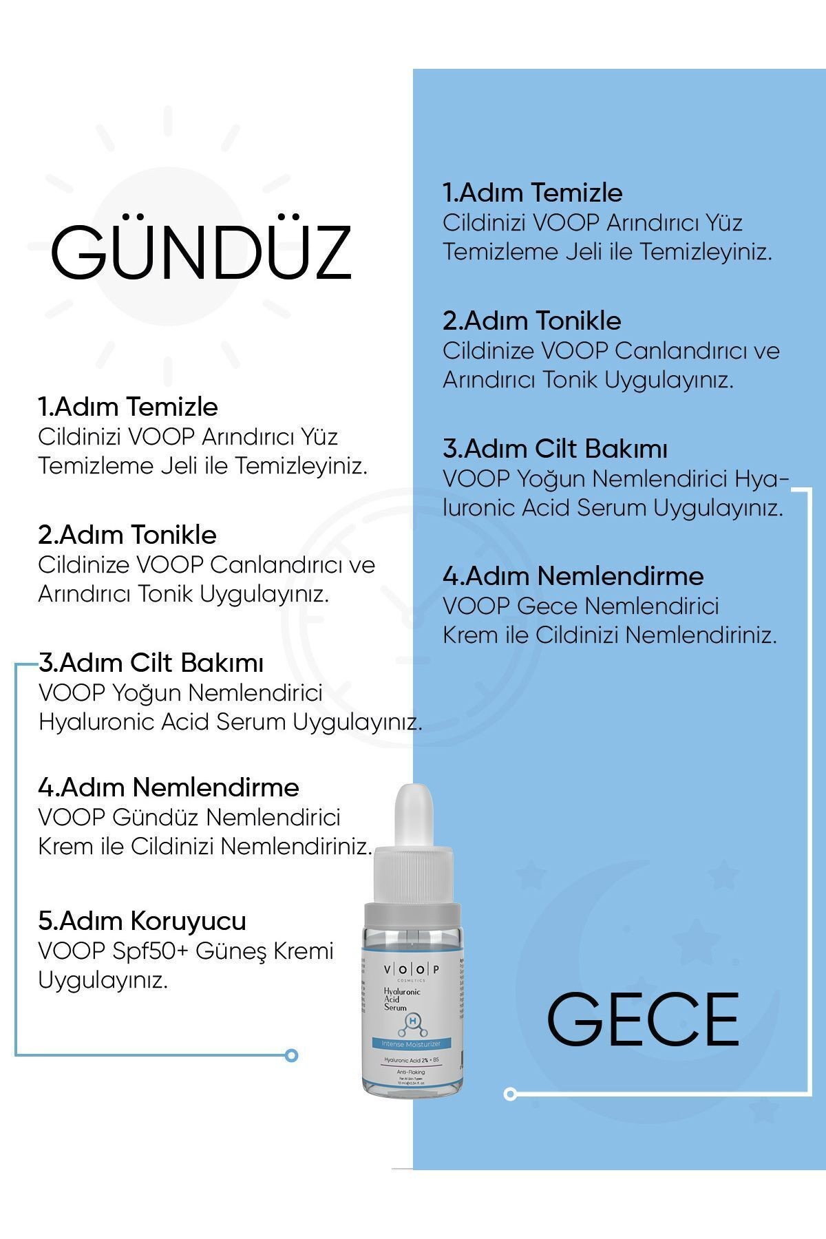 Derinlemesine Yoğun Yüz Nemlendirici Serum - 10 ml | %2 Hyaluronic Acid, B5 Hyaluronik Asit