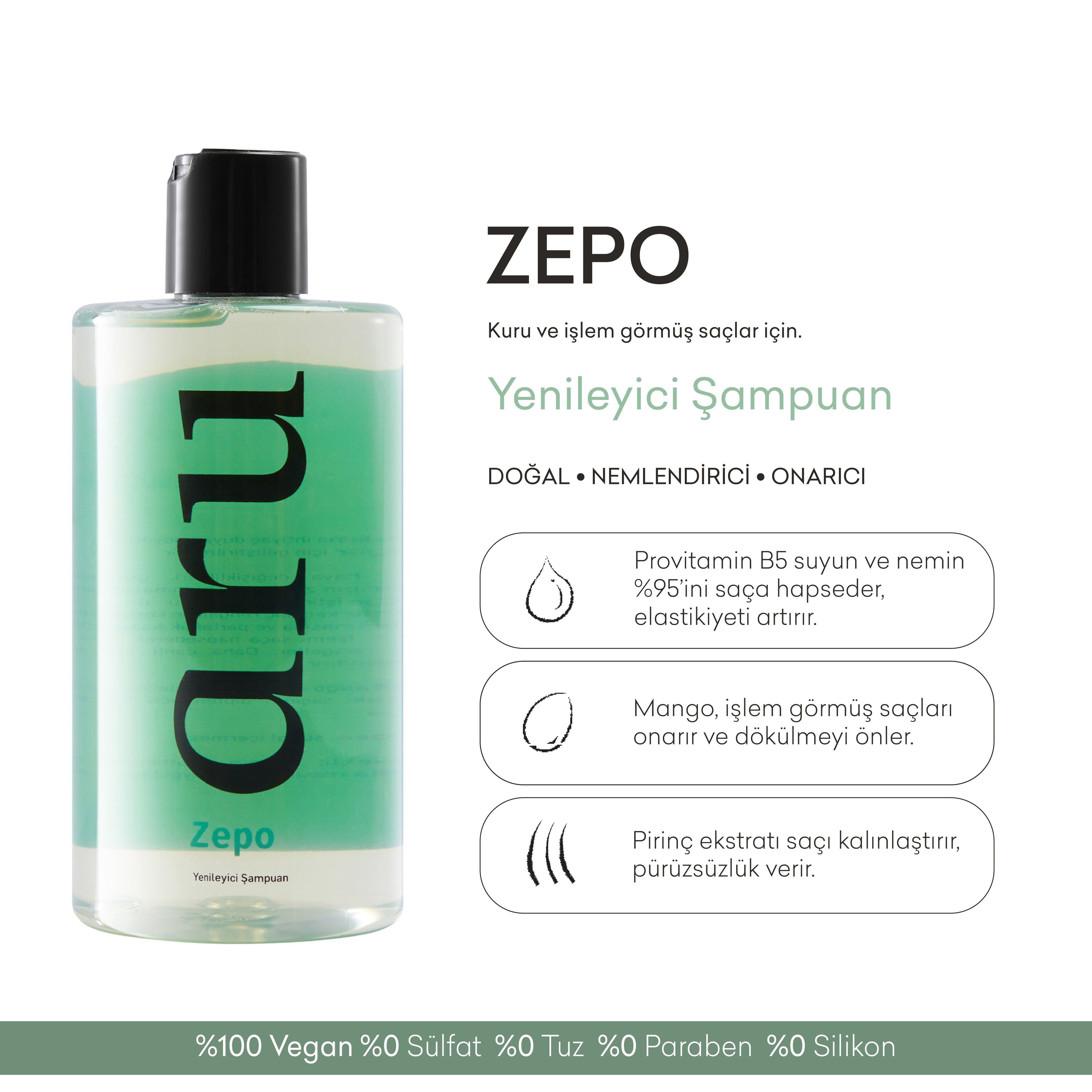  Zepo - Renk Koruyucu Yenileyici Şampuan 350 ml