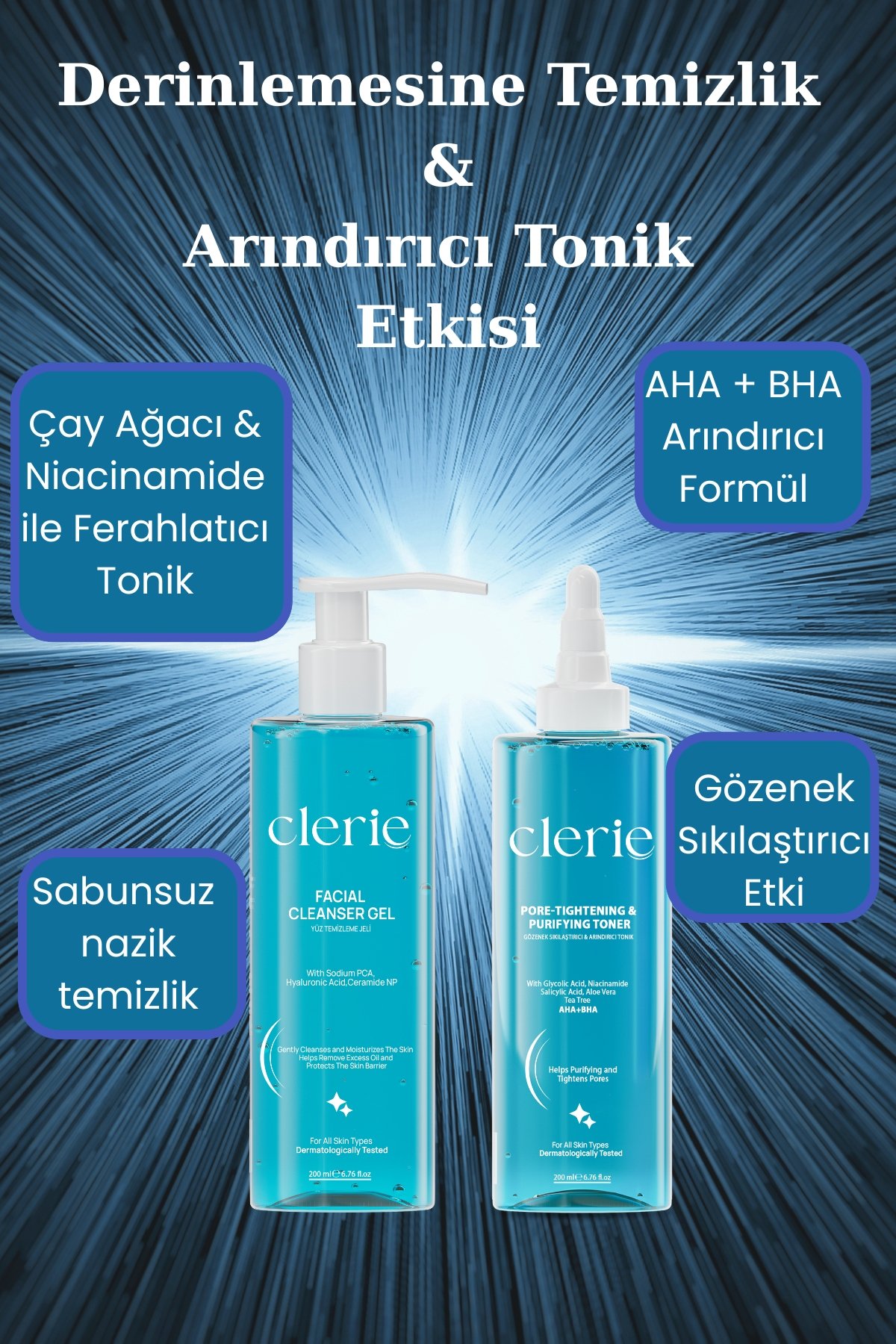 Tonik Ve Yüz Temizleme Jeli Seti