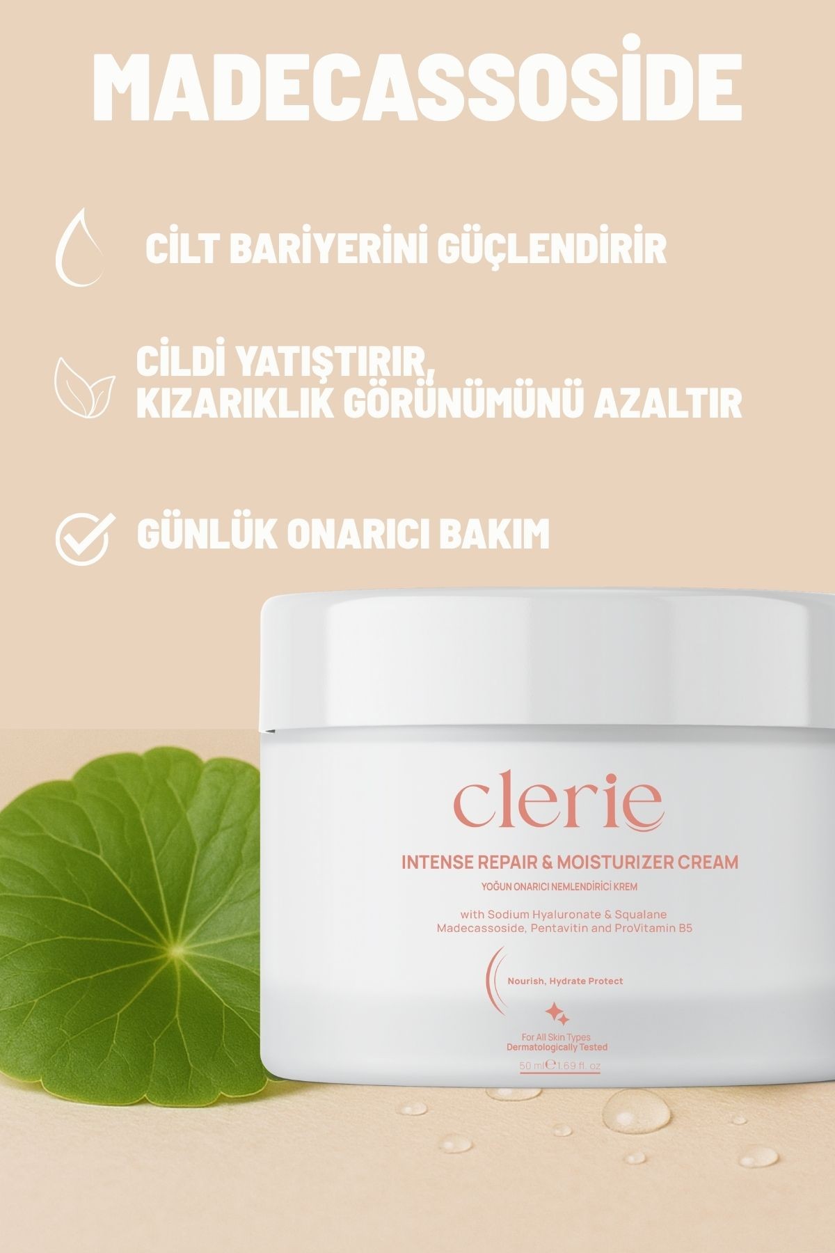 Clerie  Aşırı Yağlanma Karşıtı Yüz Temizleme Jeli & Bariyer Güçlendirici Onarıcı Yoğun Nemlendirici Krem