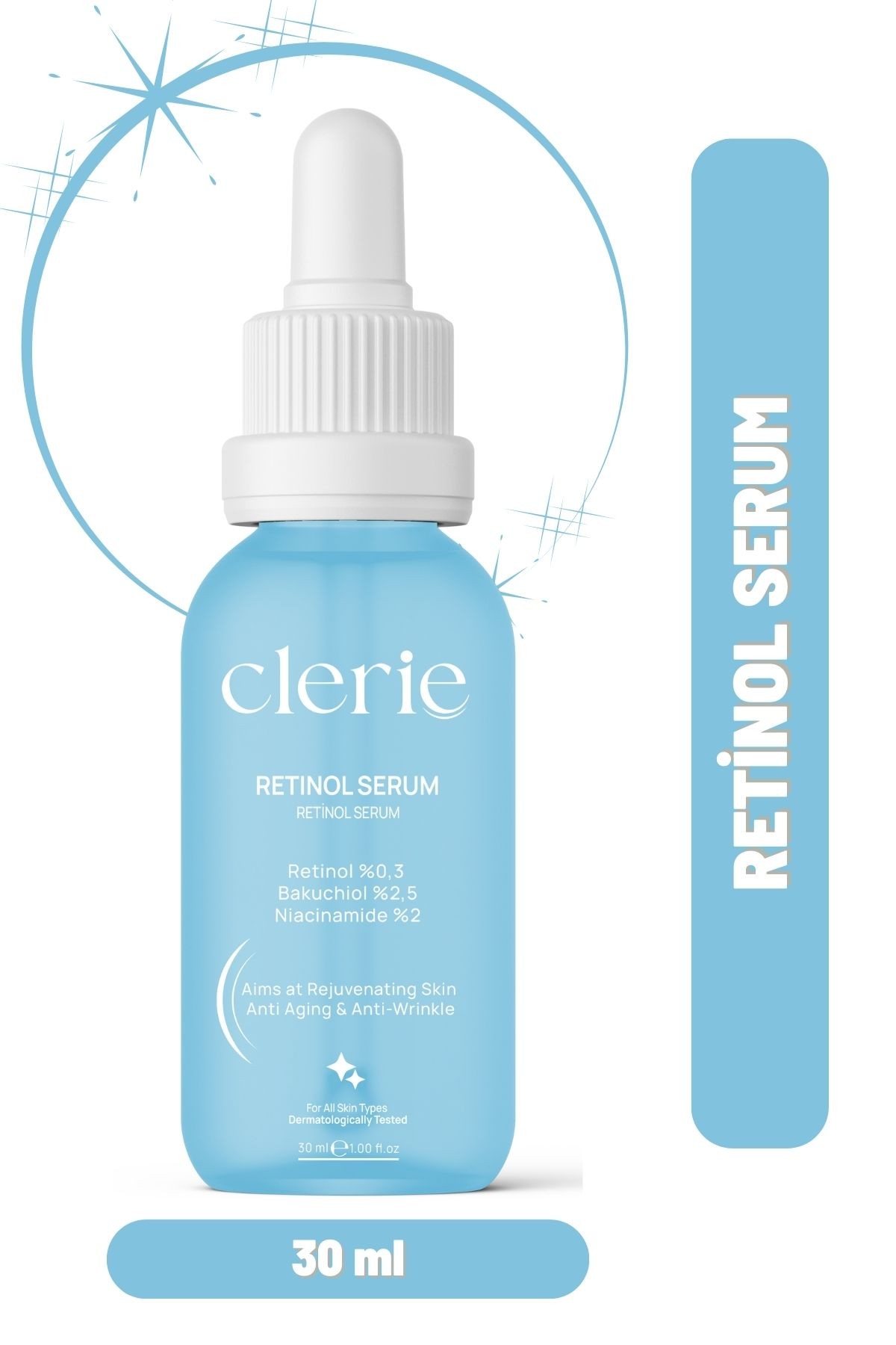 Clerie %2.5 Bakuchiol Destekli Bitkisel Retinol Serum I Yaşlanma Ve Kırışıklık Karşıtı