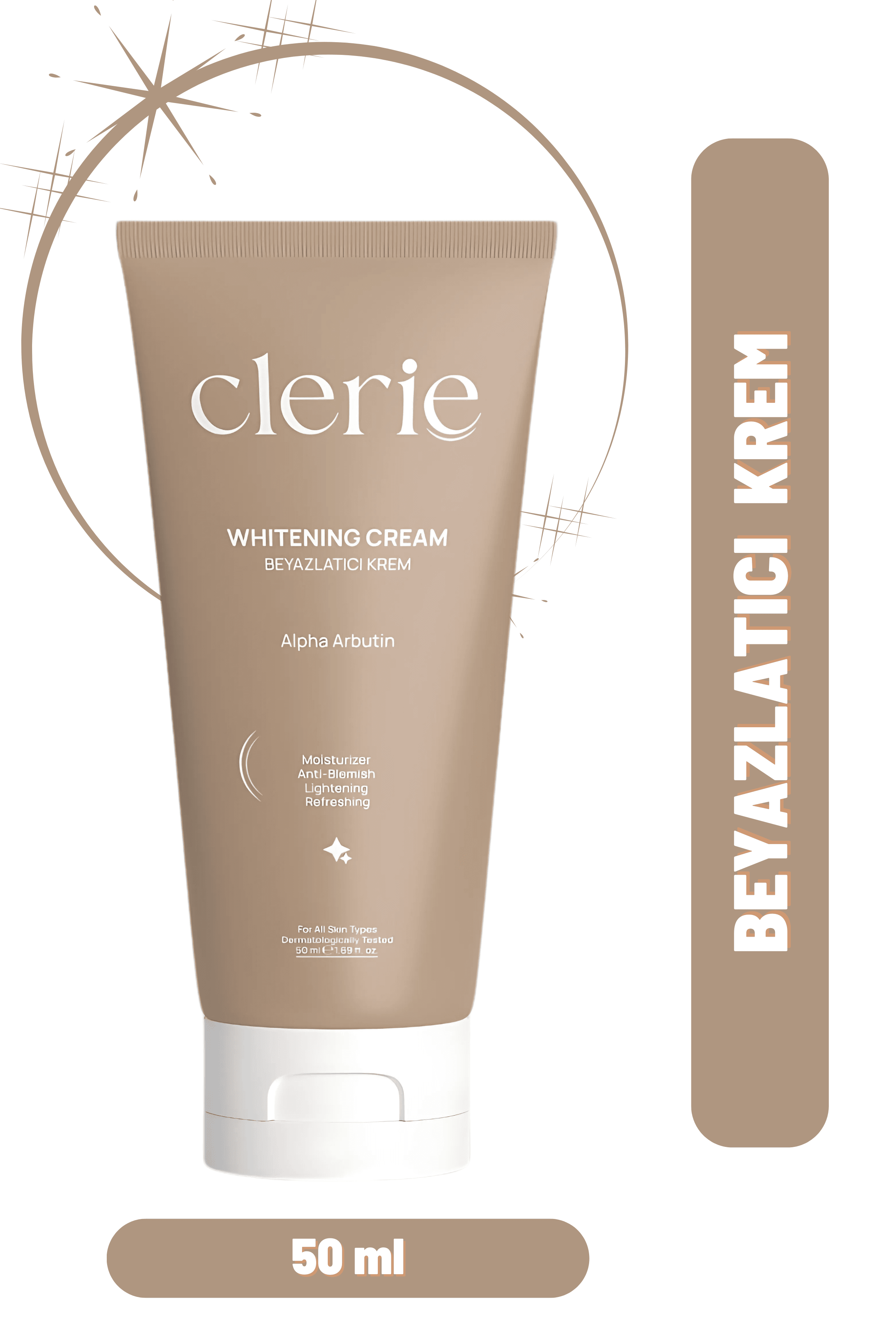 Clerie Cilt Beyazlatıcı Krem – Hint Dutu & Alpha Arbutin, Leke Karşıtı ve Aydınlatıcı Nemlendirici