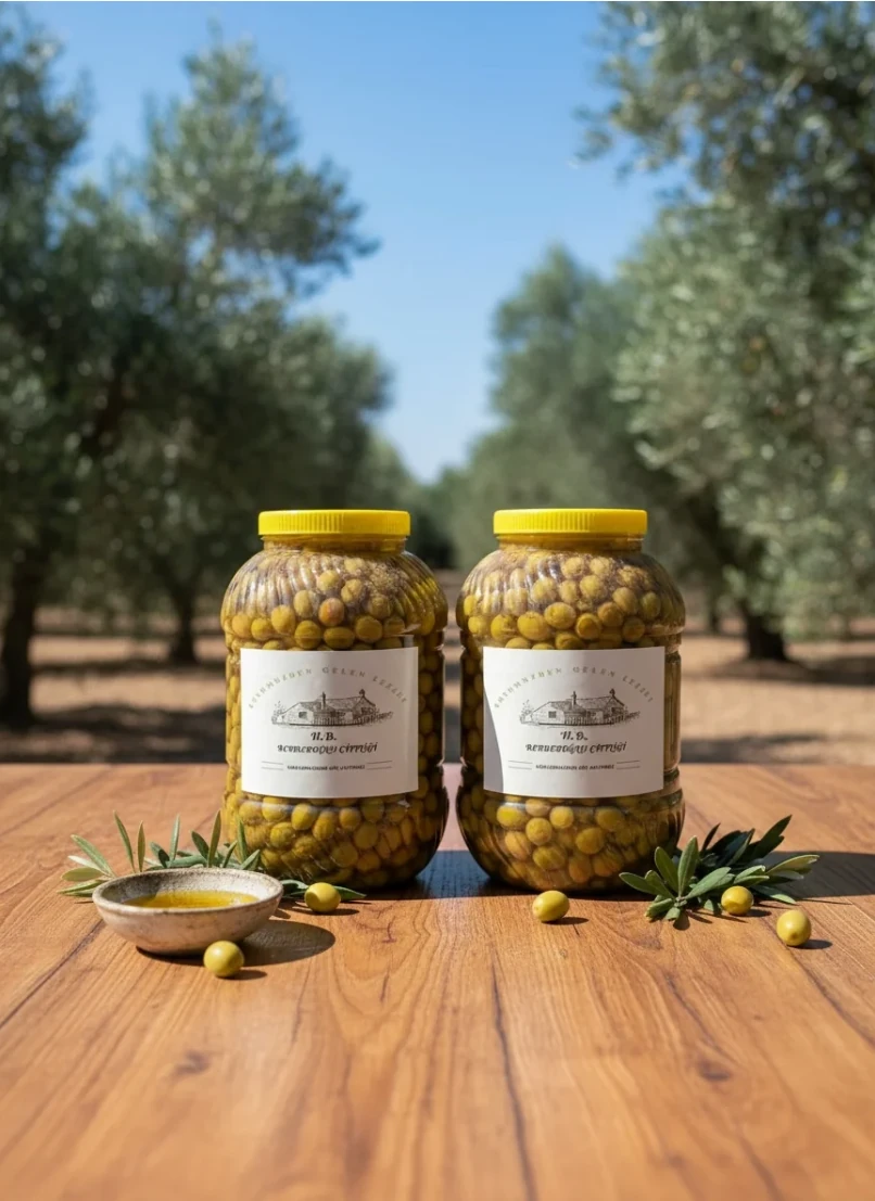 Edremit Cinsi Taş Kırma 5KG Yeşil Zeytin 