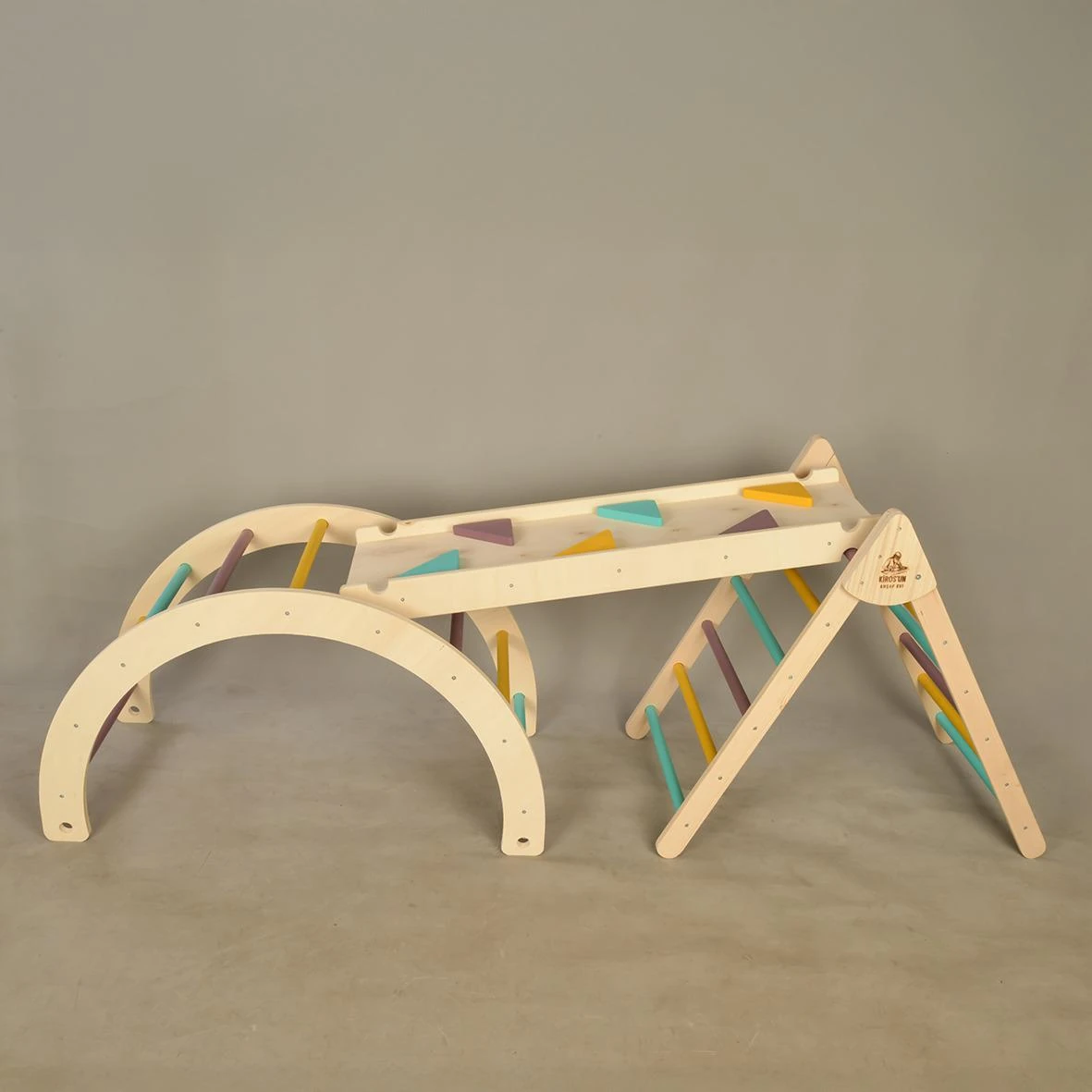 4'ü 1 Arada Pikler Üçgeni Seti  - Unisex(Turkuaz-Mor-Hardal) main variant image