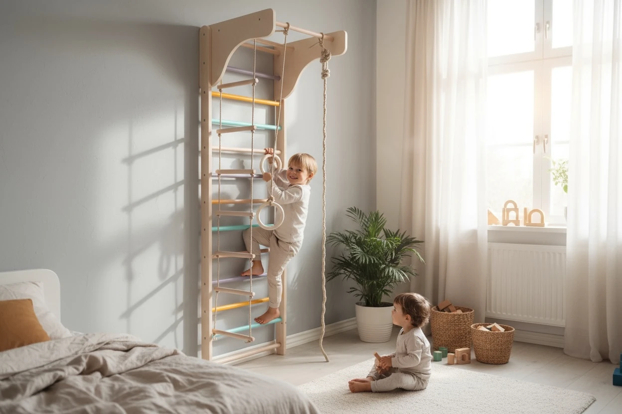 Renkli İsveç Tırmanma Merdiveni