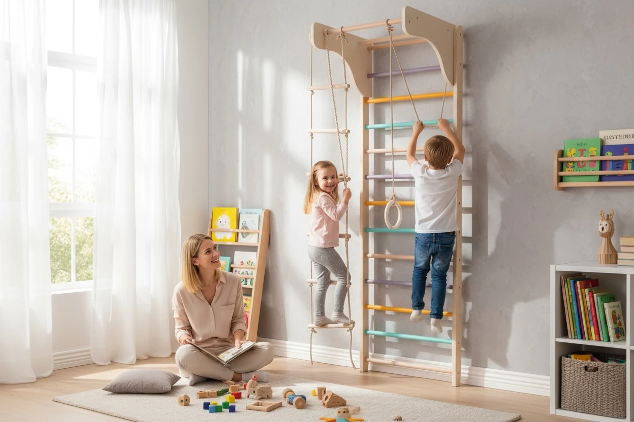 Renkli İsveç Tırmanma Merdiveni