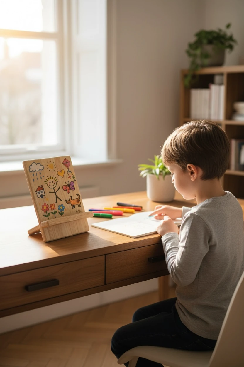 Boyanabilir Ahşap Tablet ve Kitap Tutucu