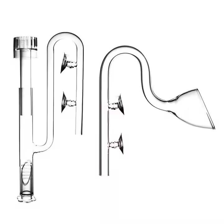 AQUAPRO Lilly Premium Glass Pipe 12mm Dış Filtre Cam Emiş Basış