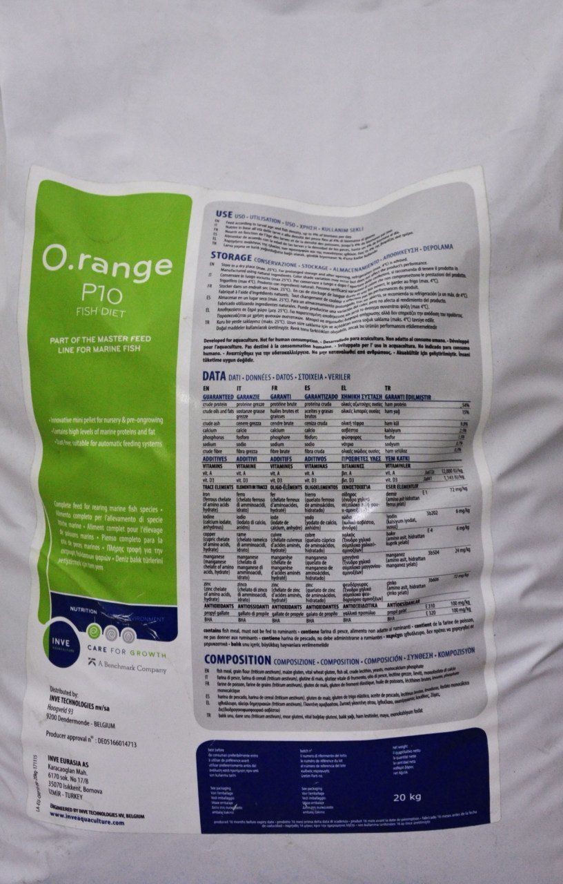 INVE O.range Nurse P-10 1mm Balık Yemi 1Kg