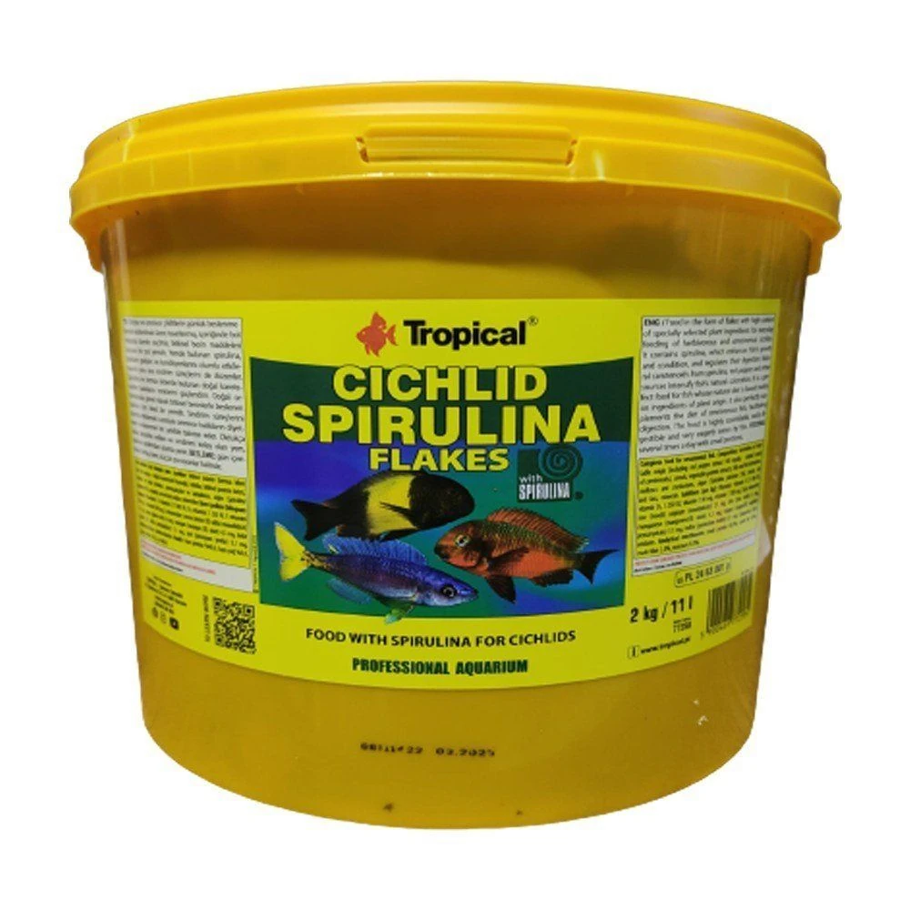 TROPICAL Cichlid Spirulina Flakes Pul Yem 500 GR