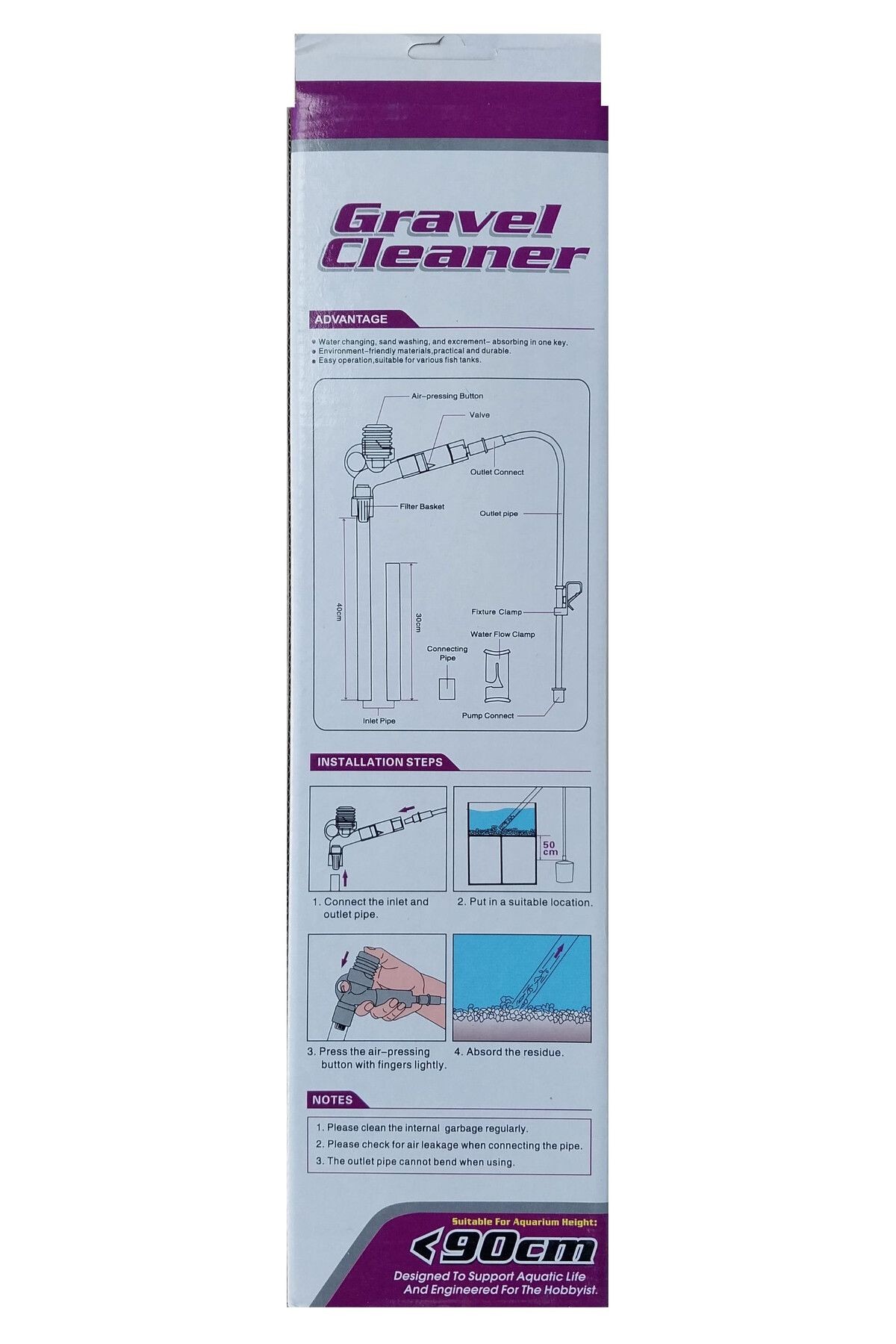 Gravel Cleaner 90cm Akvaryum Dip Çekim Sifonu Set