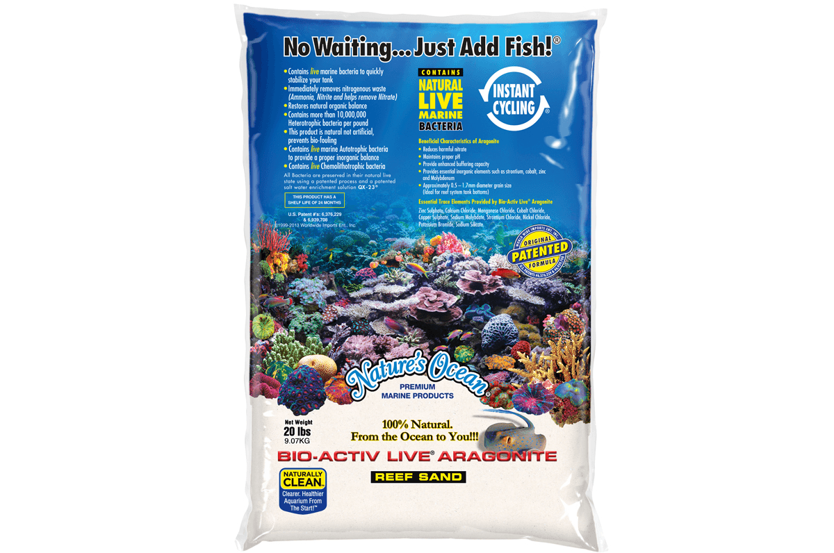 NATURES OCEAN Bio Activ Natural White Aragonite 9,072 Kg