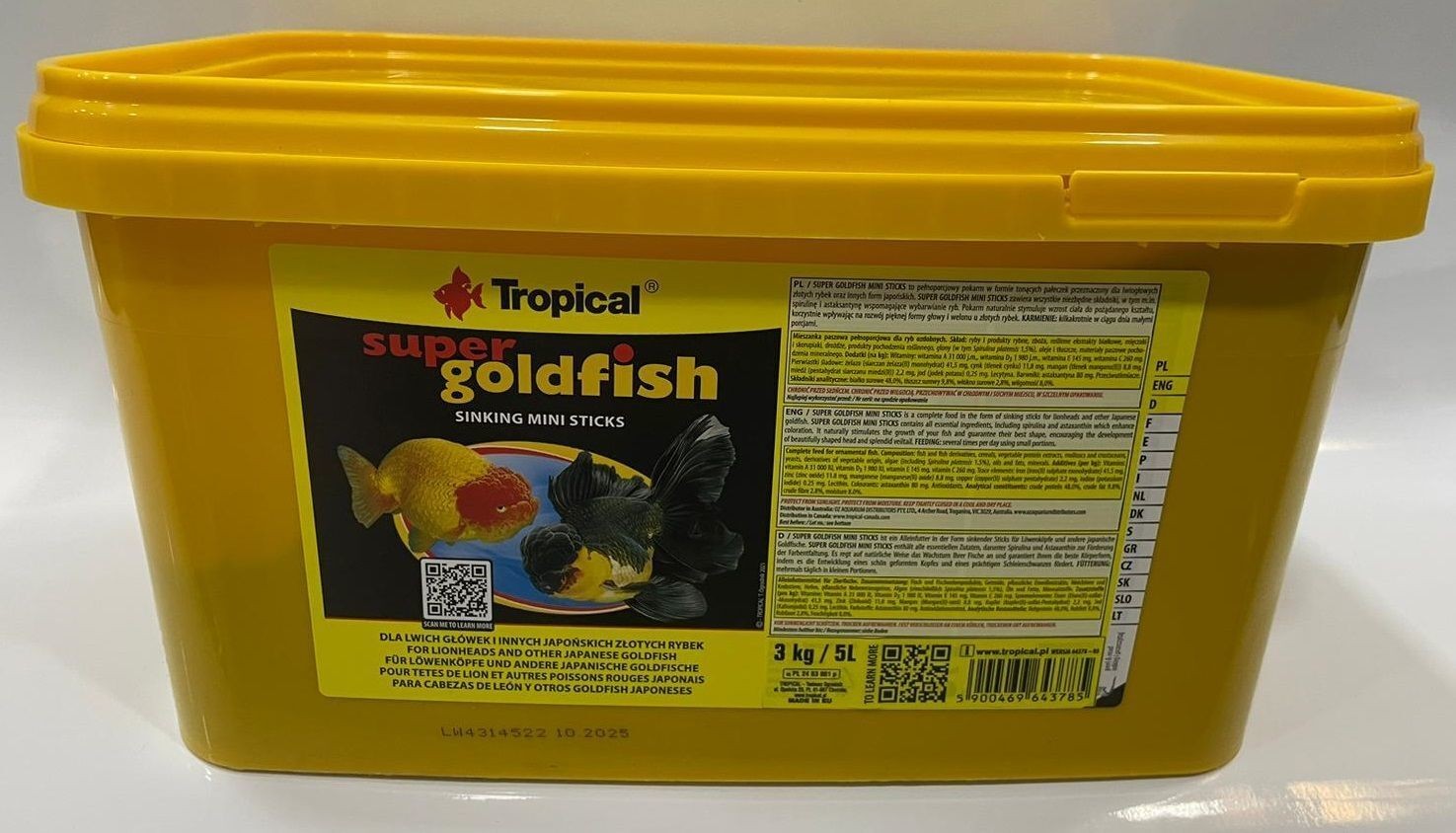 TROPICAL Super Goldfish Mini Sticks 100 GR