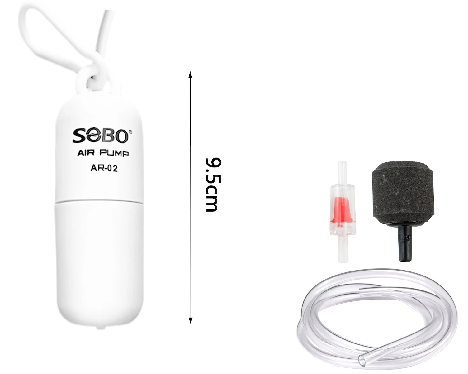 SOBO AR-02 USB Tek Çıkışlı Mini Akvaryum Hava Motoru 1W 4lt/dak