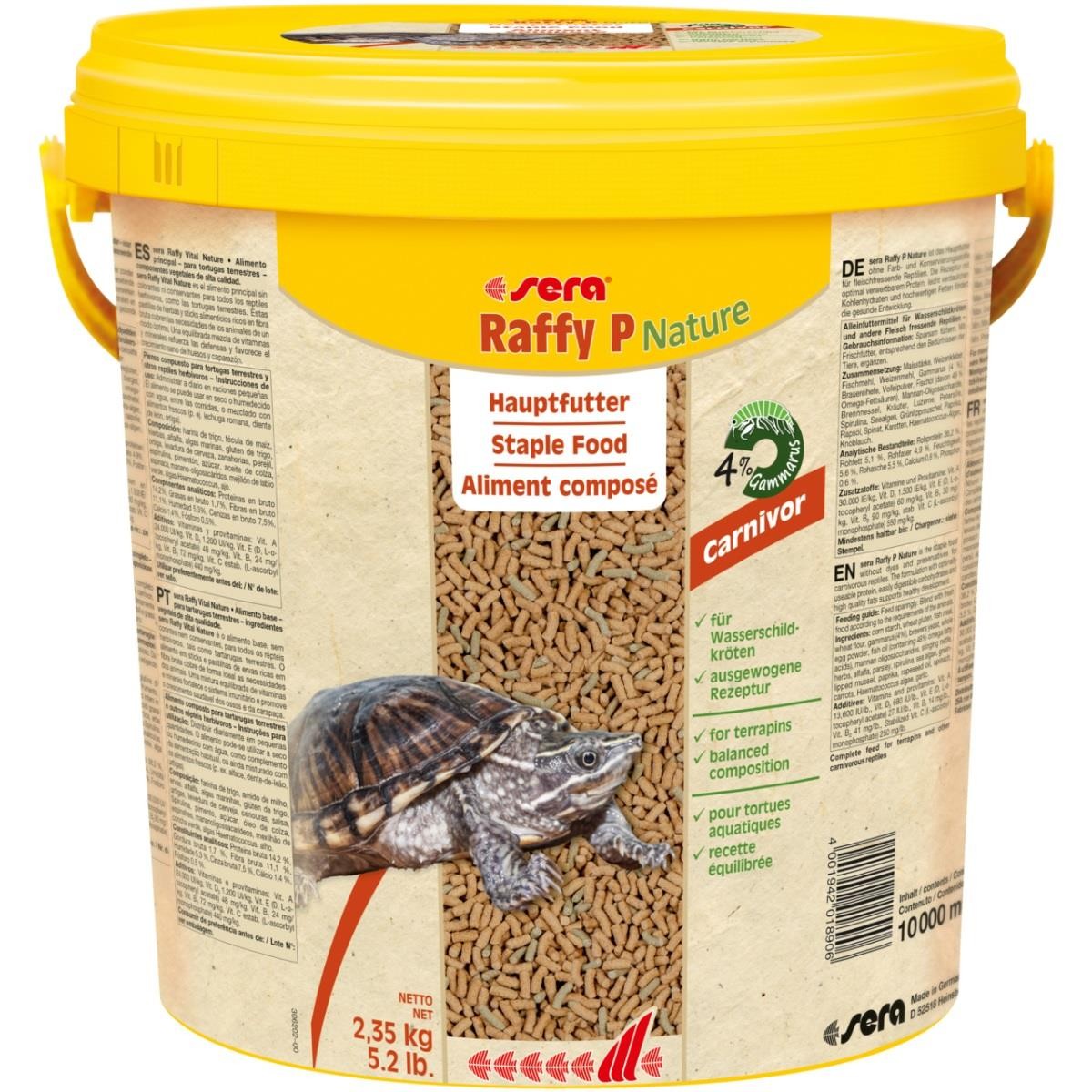 SERA Raffy P Nature Kaplumbağa Yemi 10lt 2 KG Kova
