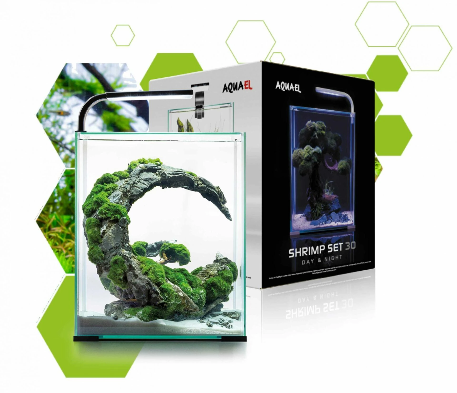 AQUAEL Shrimp Set Smart Day & Night 20lt Black