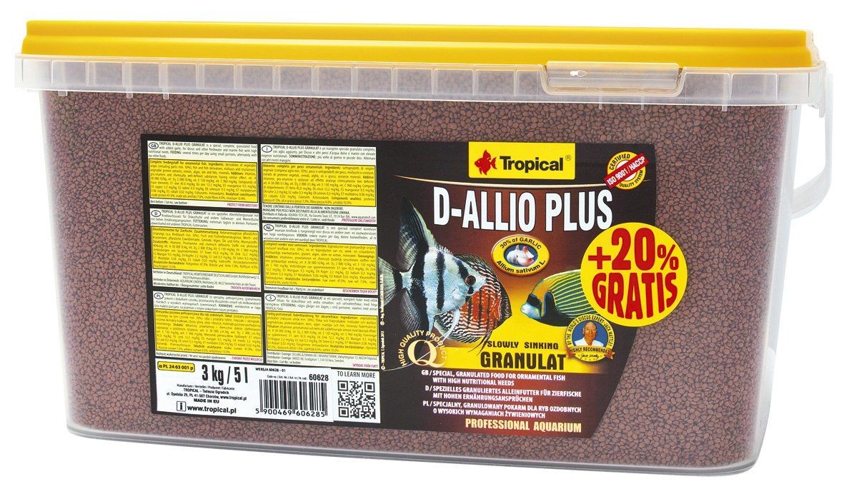 TROPiCAL D Allio Plus Gran Balık Yemi 500 GR