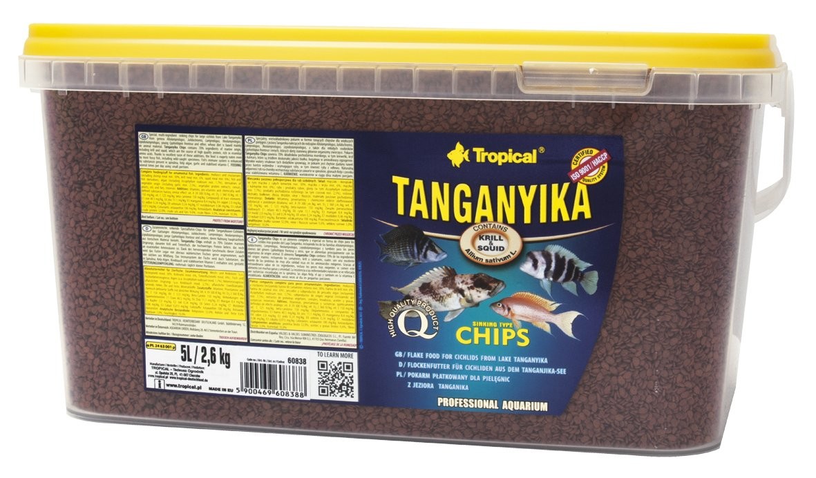 TROPICAL Tanganyika Chips Balık Yemi 2,6 Kg Kova