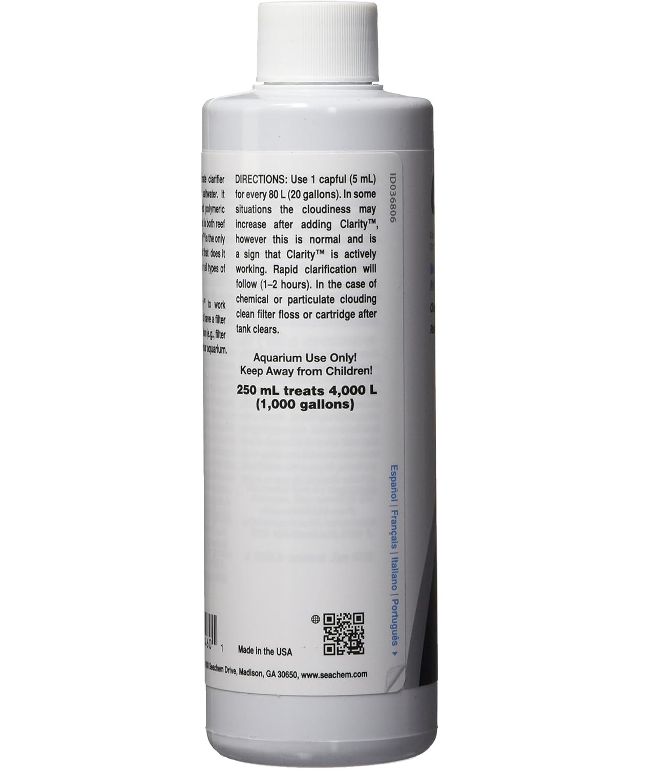 SEACHEM Clarity Su Berraklaştırıcı 250 ML
