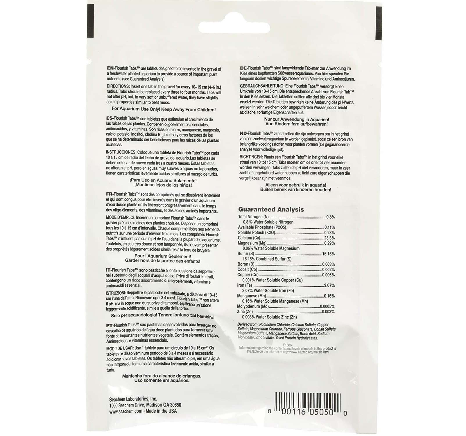 SEACHEM Flourish Tabs 10 Adet