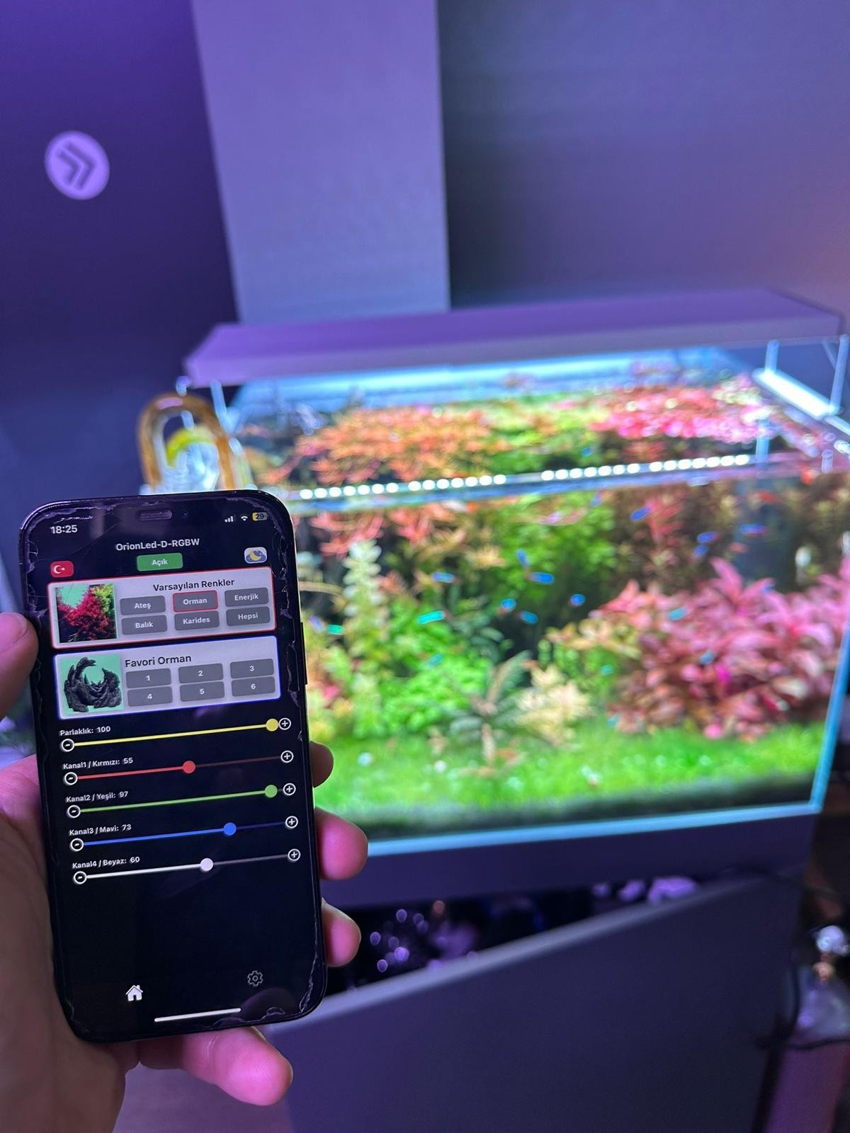 ORION LED D Serisi RGBW Telefon Kontrollü Aydınlatma 90cm