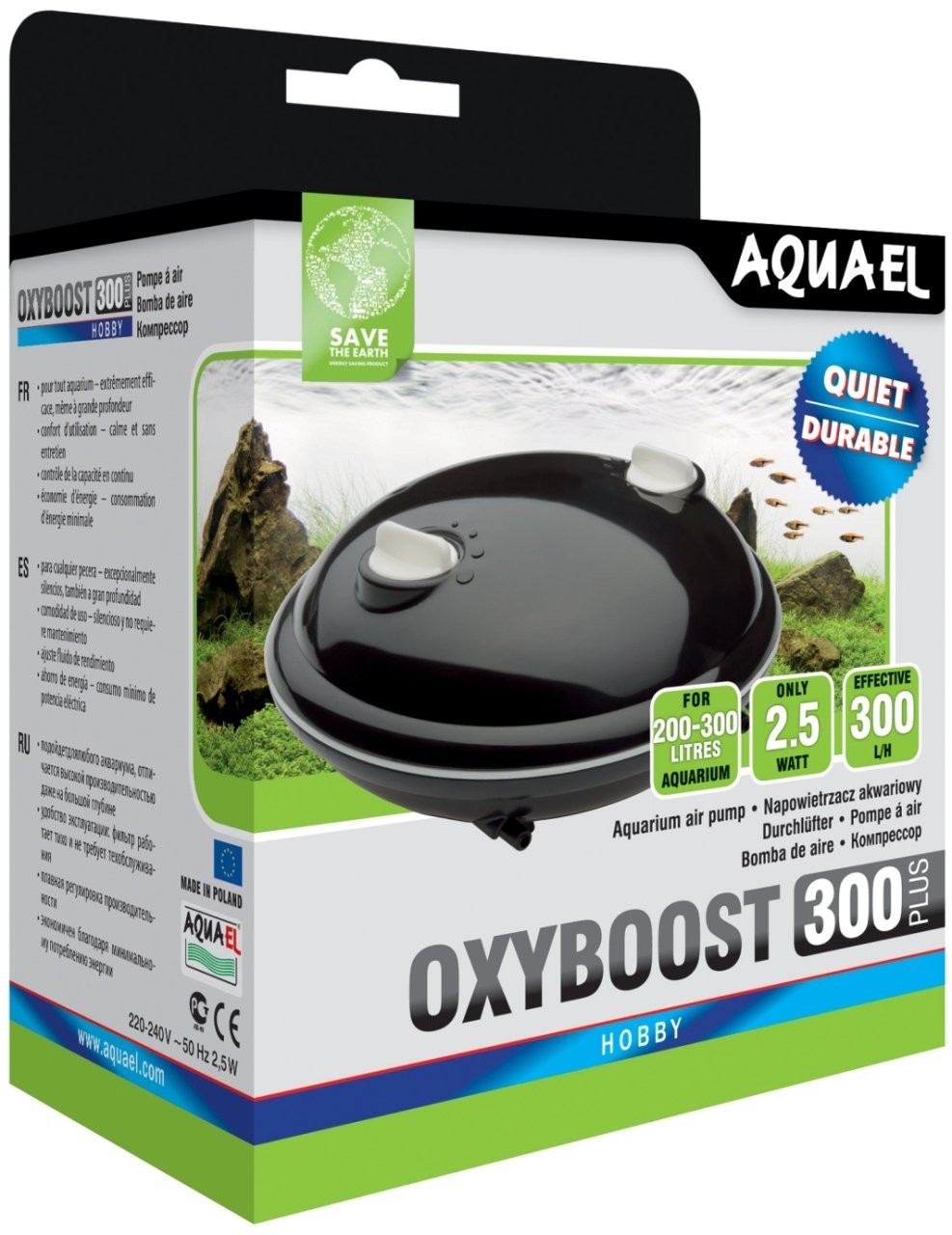 AQUAEL OxyBoost 300 Plus Çift Çıkışlı Hava Motoru