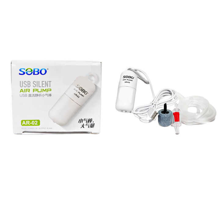 SOBO AR-02 USB Tek Çıkışlı Mini Akvaryum Hava Motoru 1W 4lt/dak