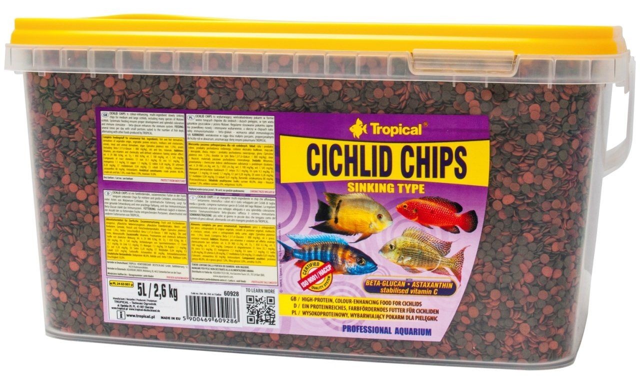 TROPICAL Cichlid Chips Balık Yemi 1000 GR