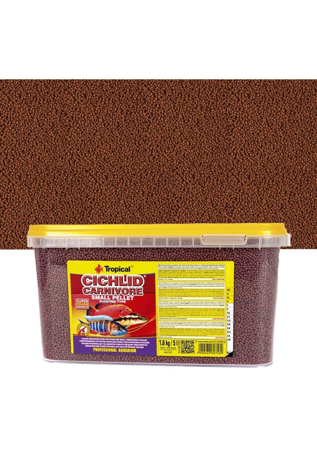 TROPICAL Cichlid Carnivore Small Pellet Granül Yemi 500gr