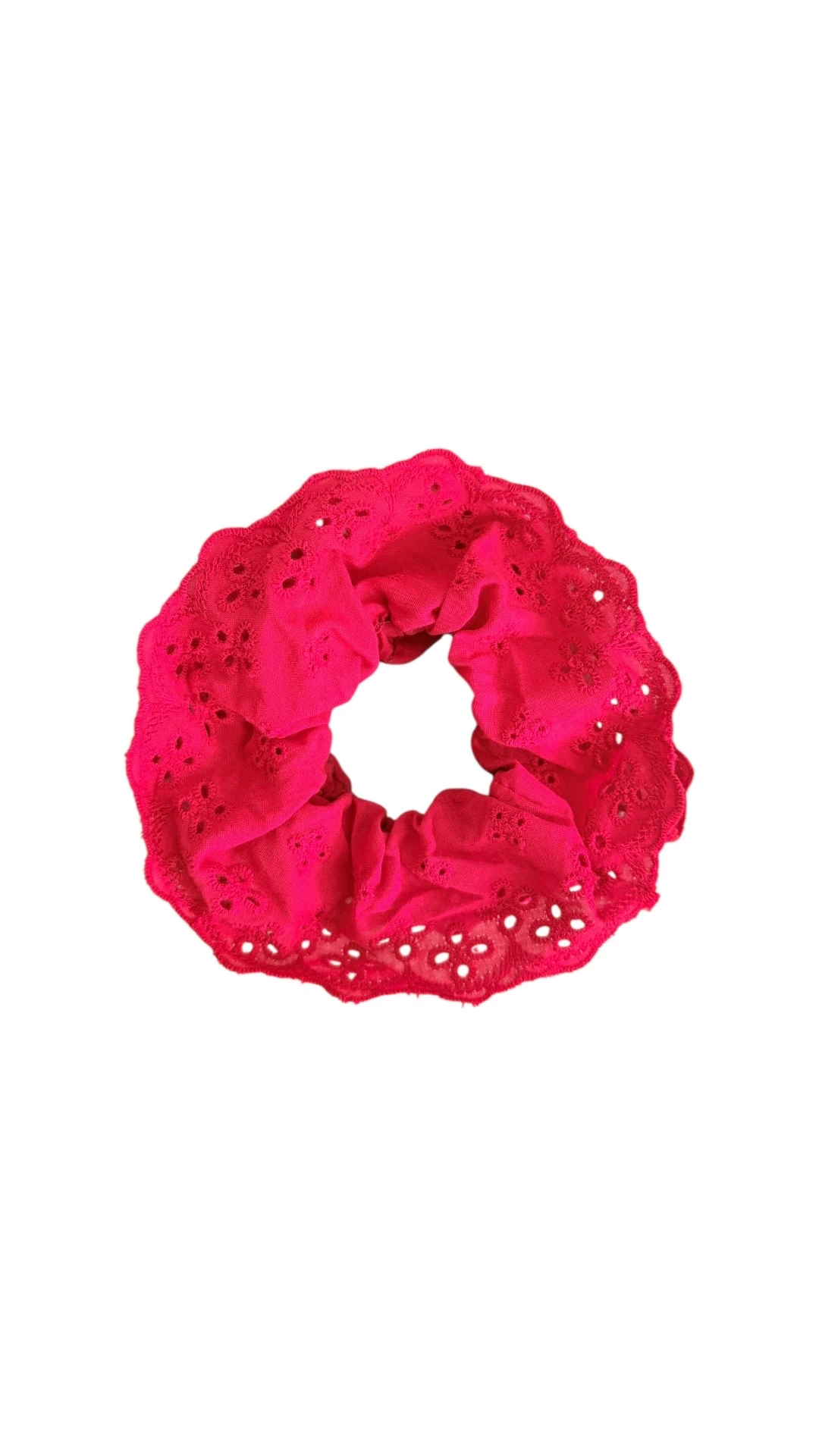 Büyük Boy Fisto Fırfırlı Saç Tokası - Kırmızı