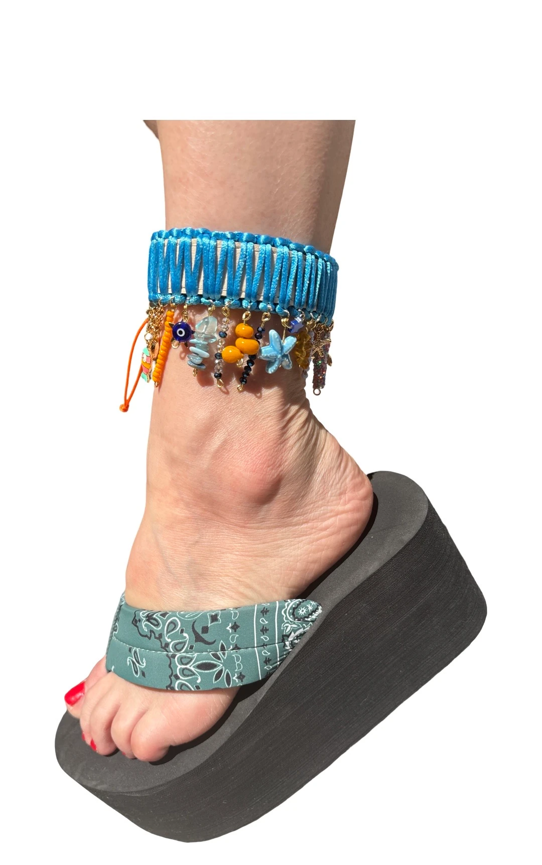 Mavi Sallantılı halhal