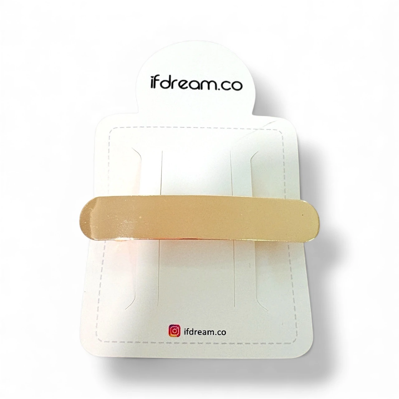 Metal Saç Tokası | Minimal Altın Renk Düz Toka