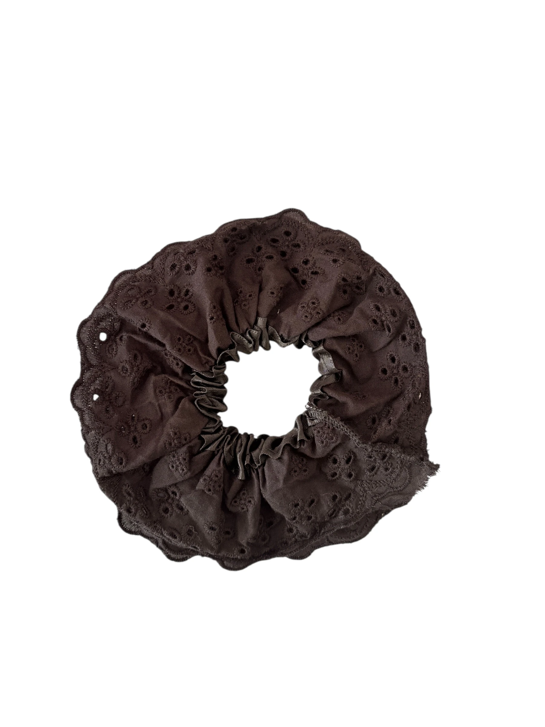 Büyük Boy Fisto Fırfırlı Saç Tokası- Siyah