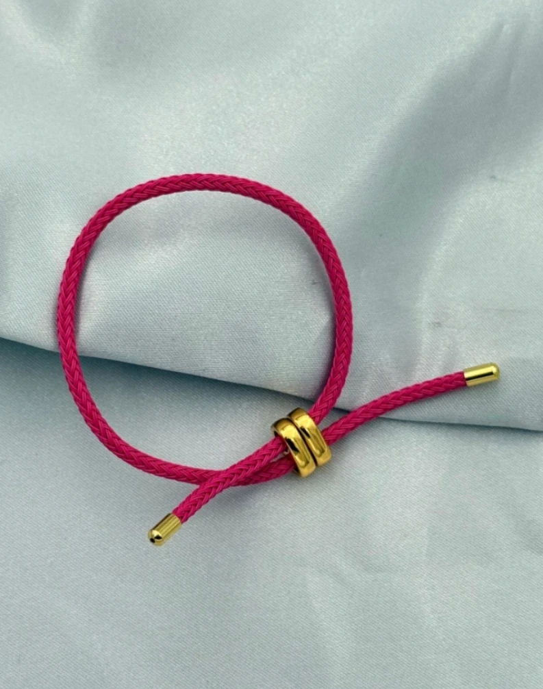 Asansörlü İp Bileklik-Pembe
