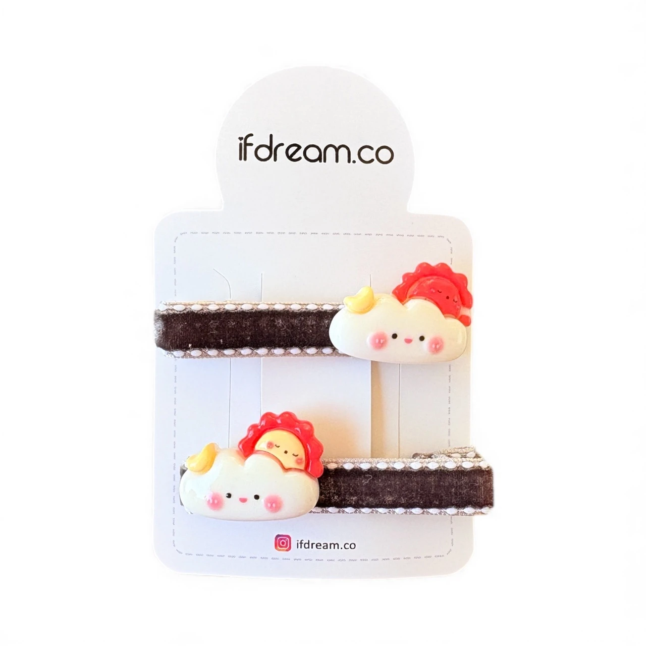 Bulut Figürlü Çocuk Toka Seti