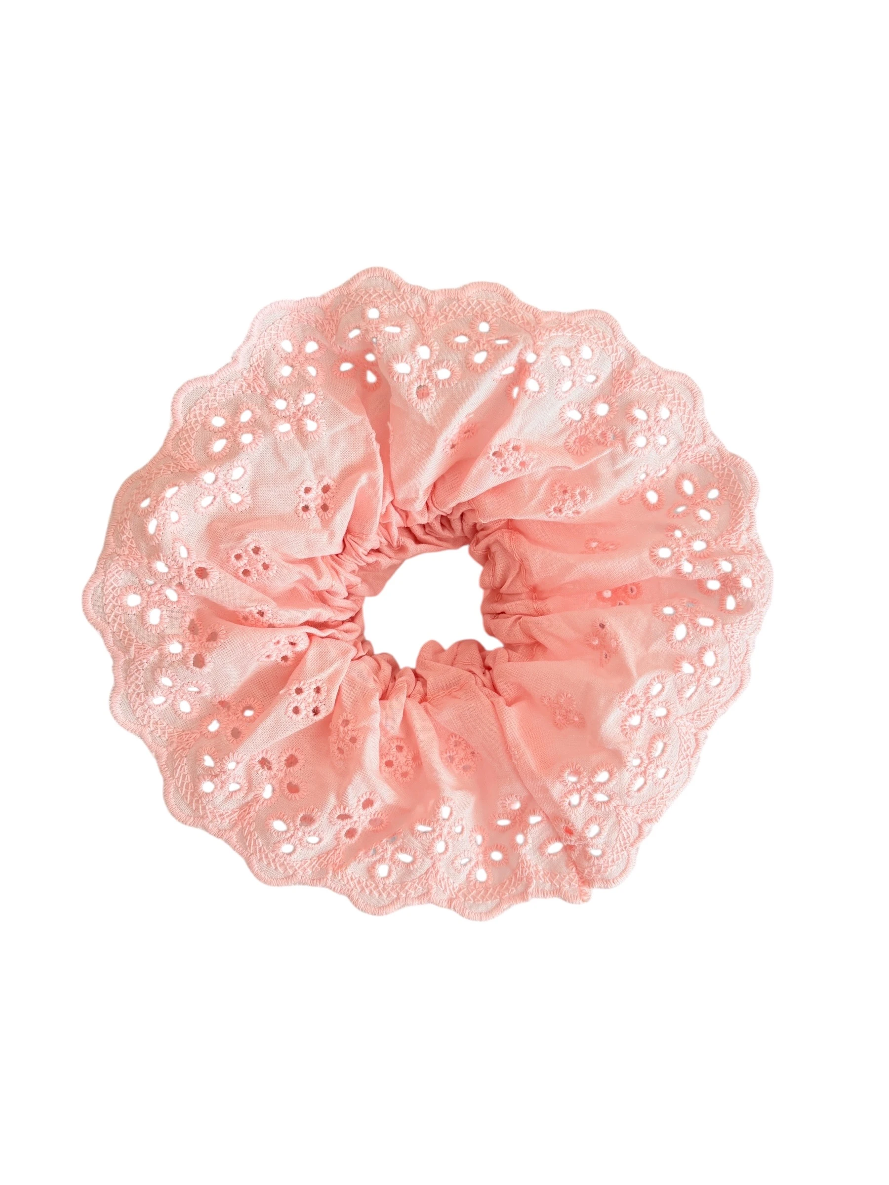 Büyük Boy Fisto Fırfırlı Saç Tokası- Pembe