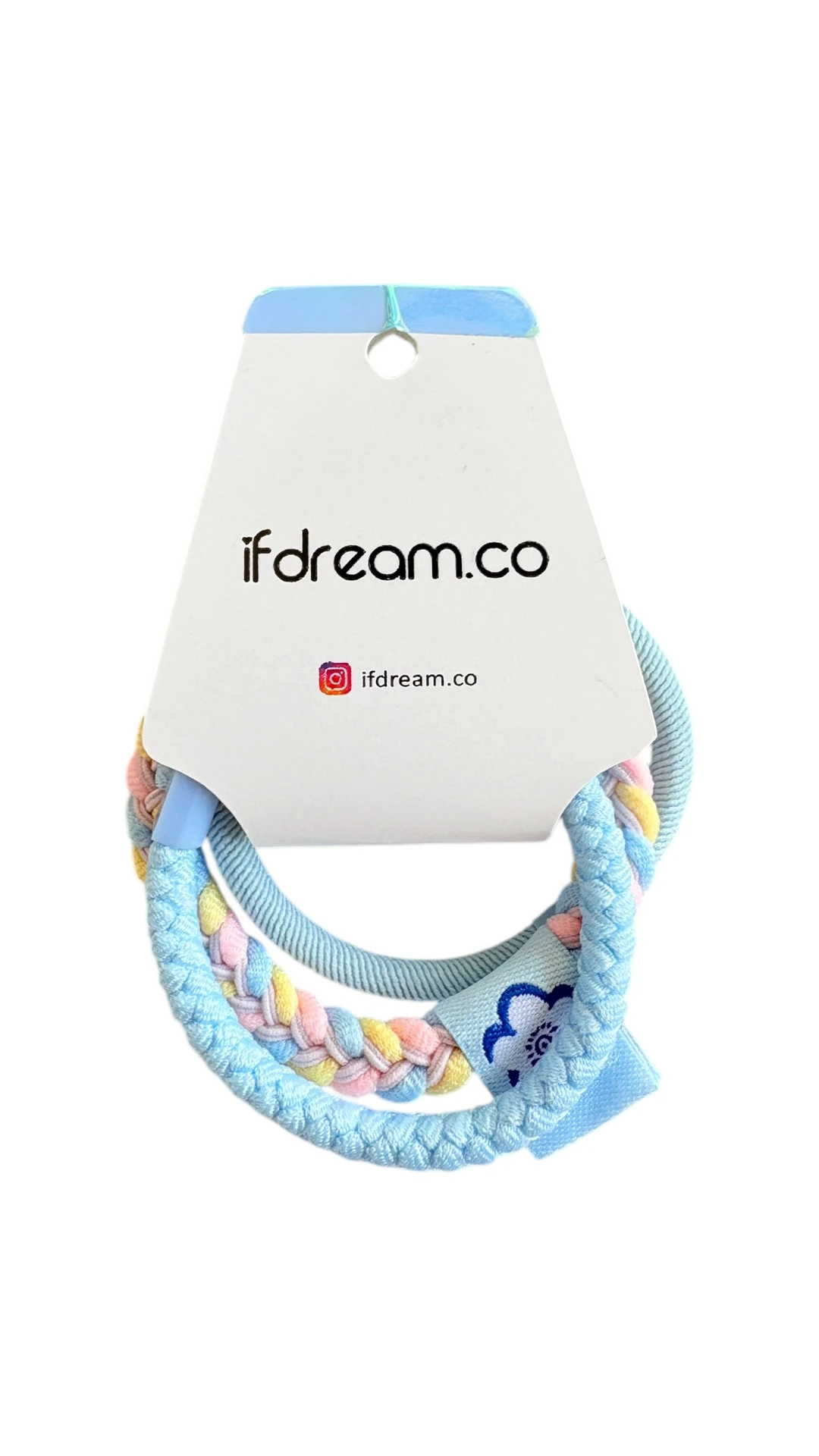 Mavi 3’lü Saç Lastiği Seti – Pastel Renkler