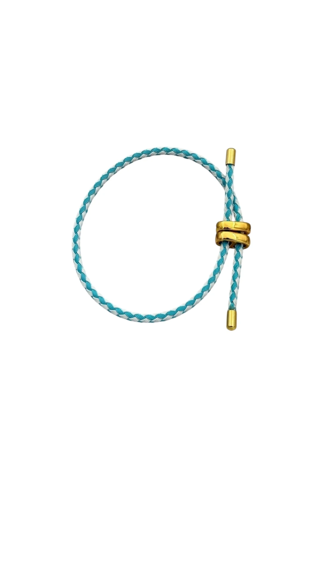 Asansörlü İp Bileklik-Mavi-Beyaz