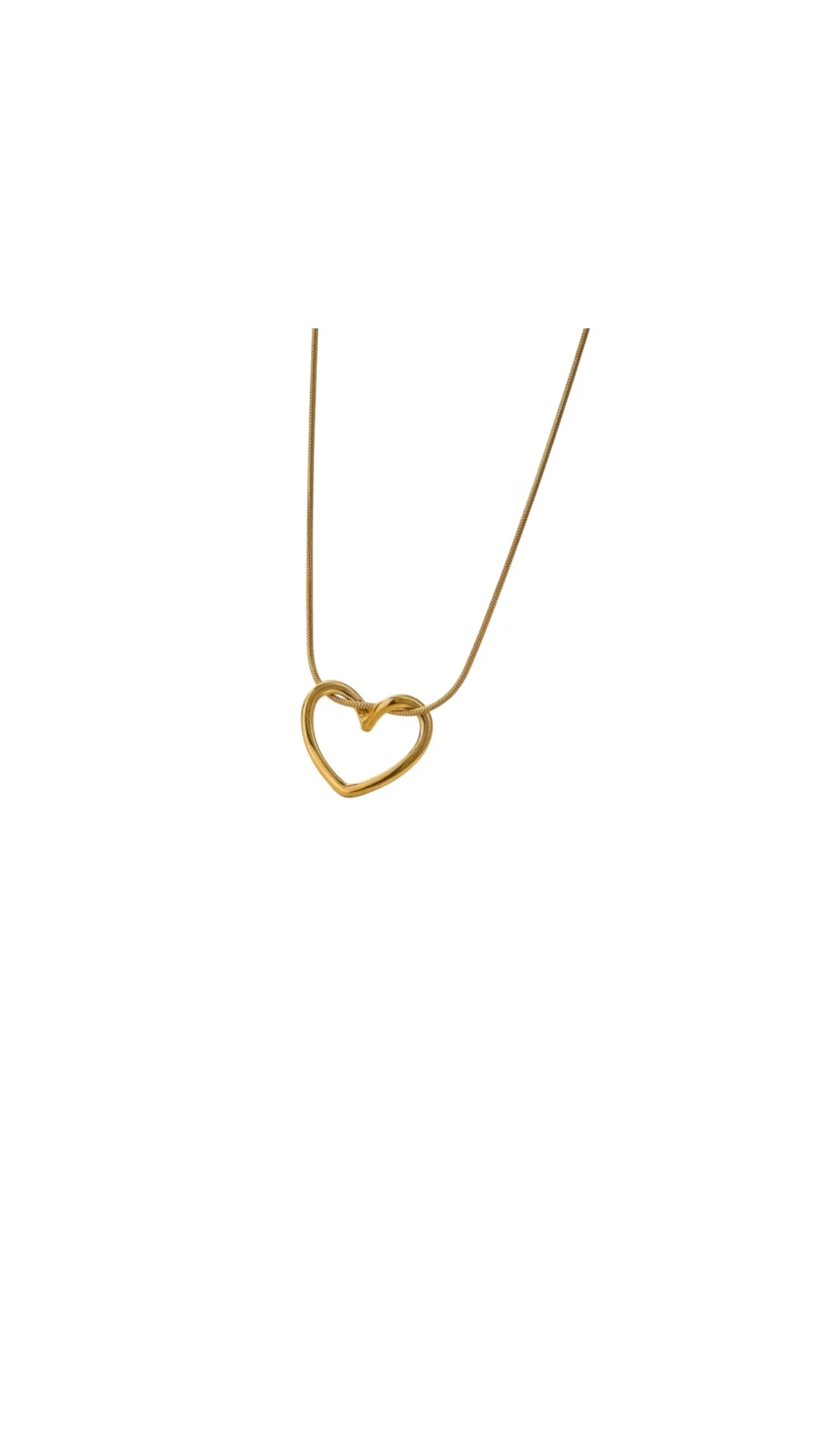 Kalp kolye 45 cm-çelik