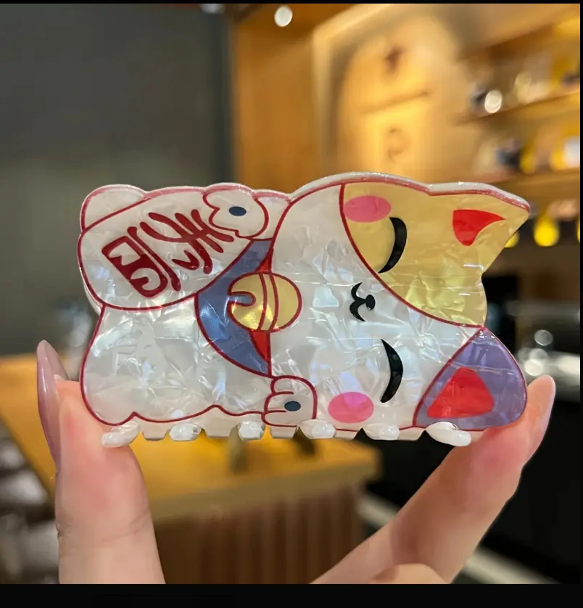 Maneki Neko Şans Kedisi Mandal Toka