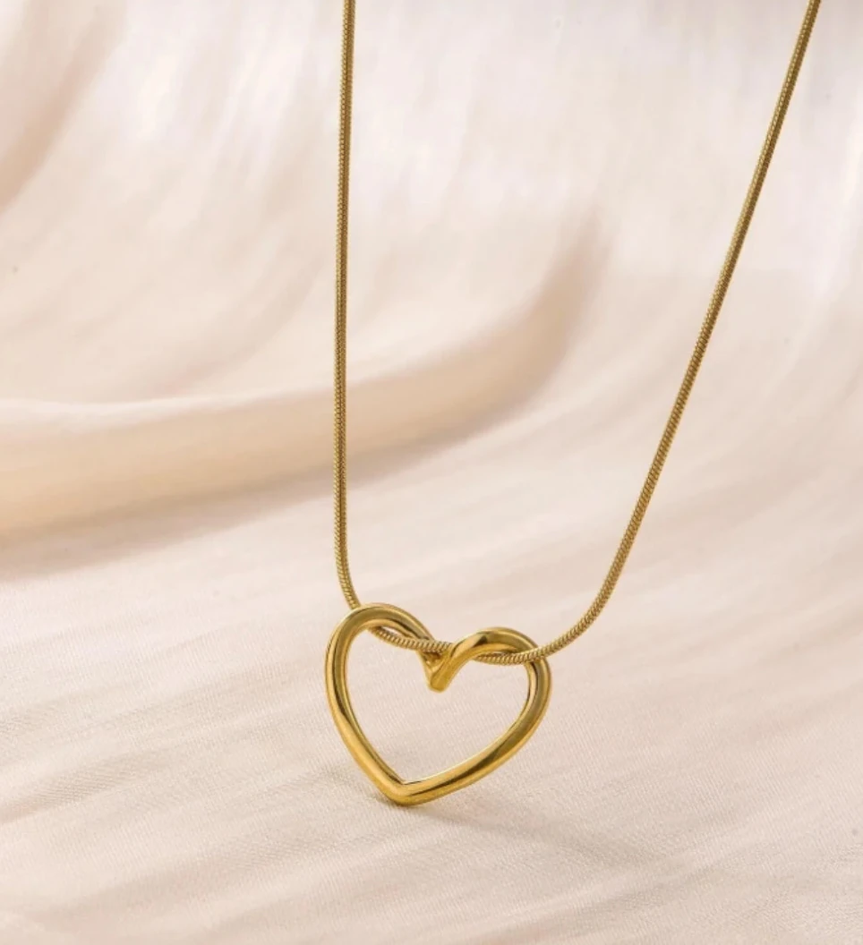 Kalp kolye 45 cm-çelik